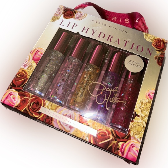 Paris Hilton Other - Paris Hilton 5 Pc Honey Infused Lip Oil Hydration